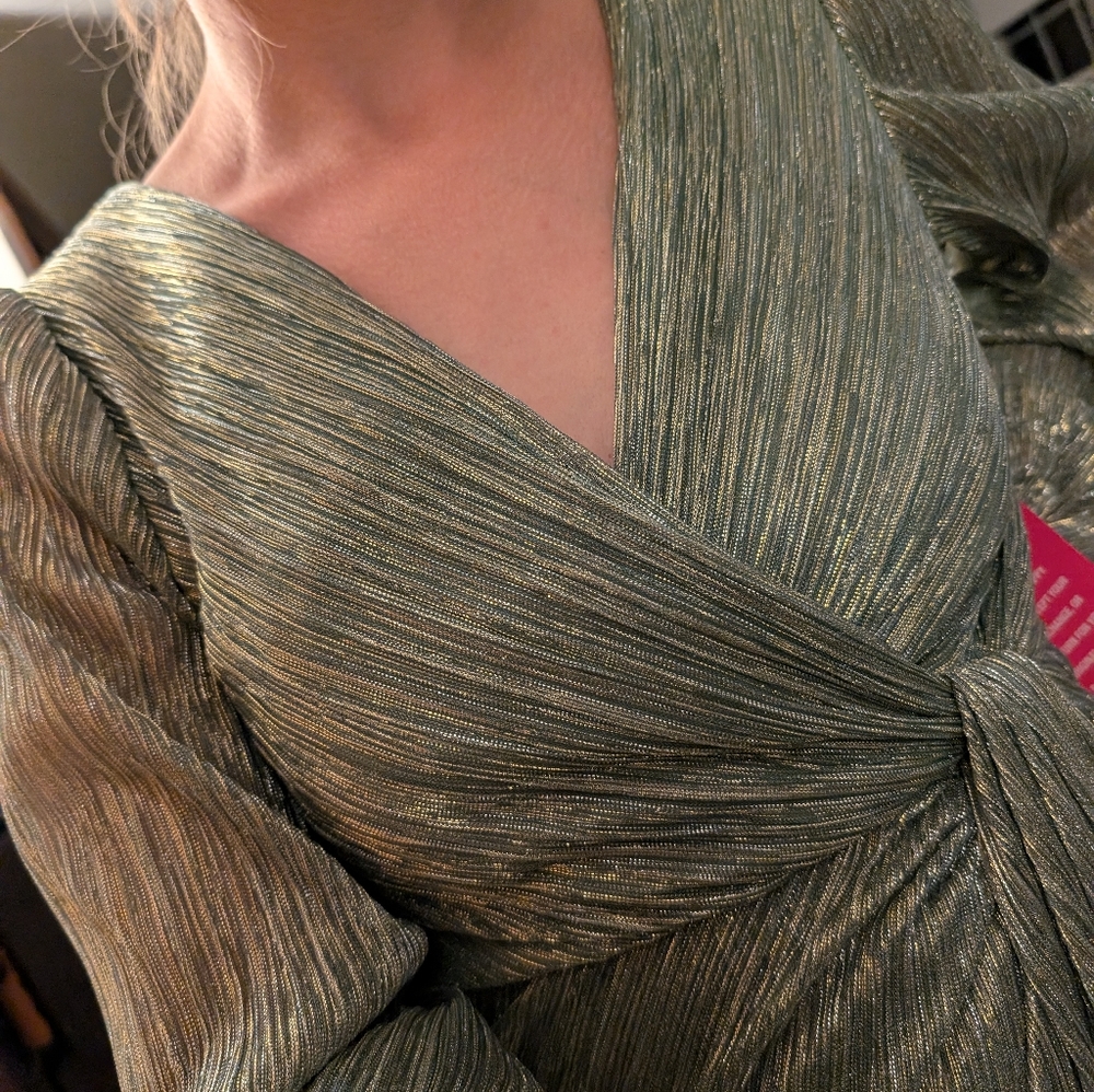 Adrianna Papell Metallic Ruched Gown - Picture 5 of 7